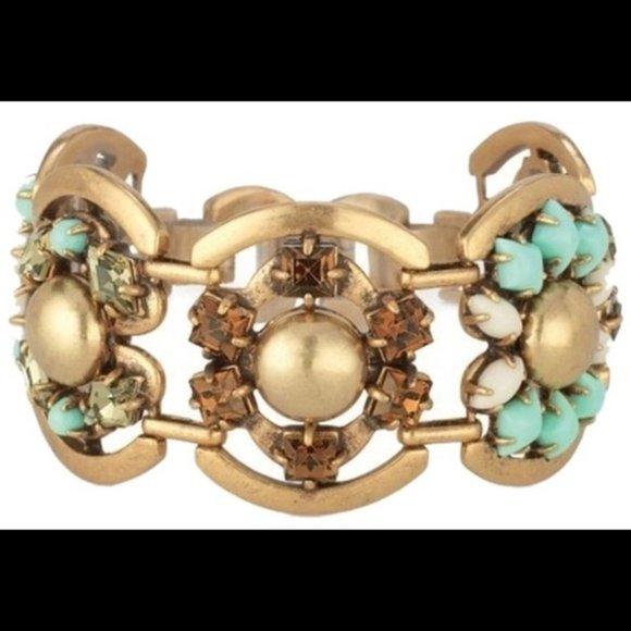 Stella & Dot | Retired Vintage Gold+Turquoise Becca Bracelet - Picture 6 of 9